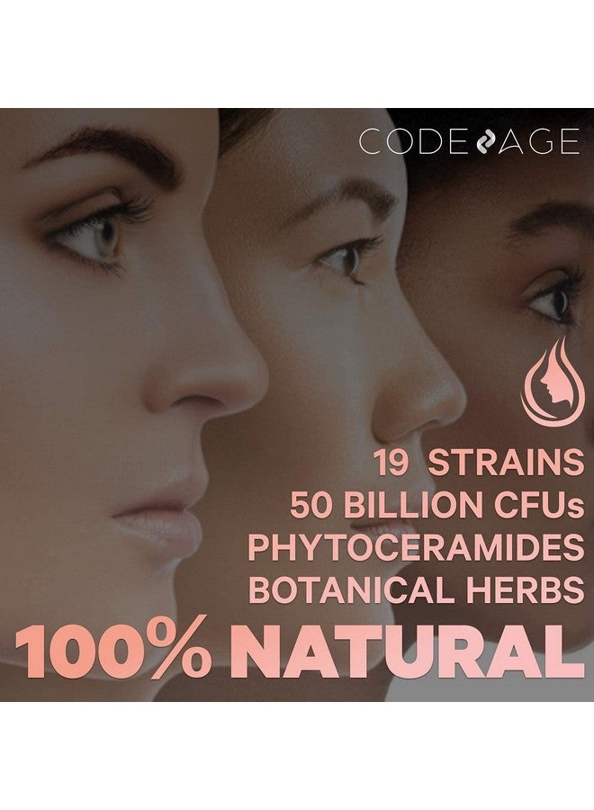 Codeage Skin Probiotics + Prebiotics Skin Care Routine Supplement 50 Billion Cfu Ayurvedic Botanical Herbs Face Probiotics Shelf Stable Cleanser Nongmo Vegan 60 Capsules - Image 5