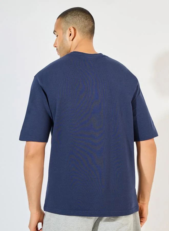 Styli Eco-Earth Terry Oversized T-Shirt with Patch Pocket