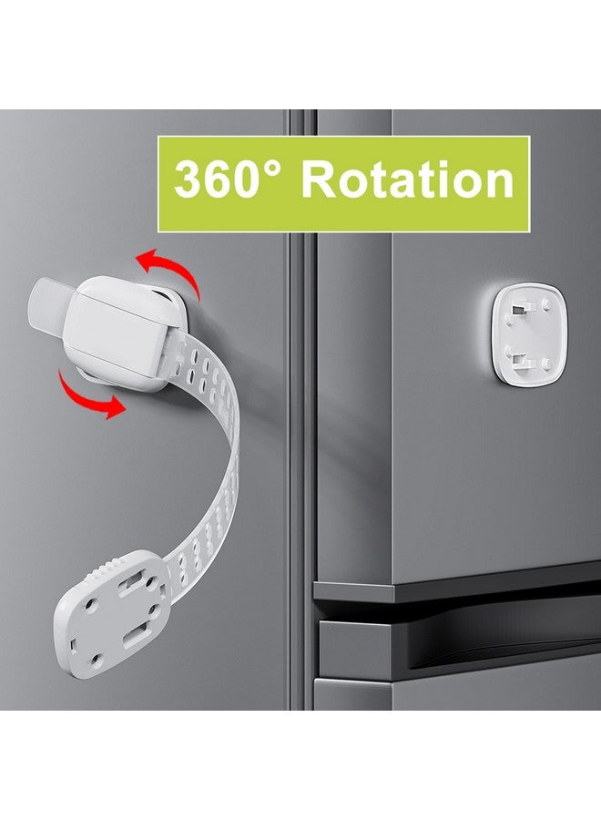 TriLink Cabinet Locks Baby Proofing (6 Pack), Adjustable Fridge Locks for Kids, 360° Rotation, Child Proof Baby Safety Locks for Kitchen Cupboards, Doors, Refrigerators, Cabinets, Drawers, Ovens, Toilet - Image 5