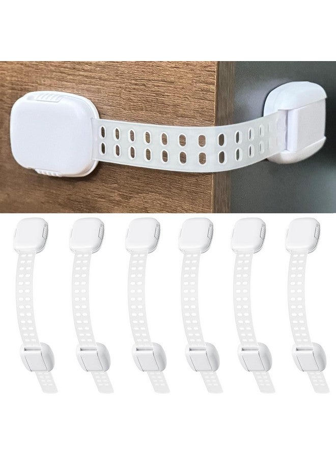 TriLink Cabinet Locks Baby Proofing (6 Pack), Adjustable Fridge Locks for Kids, 360° Rotation, Child Proof Baby Safety Locks for Kitchen Cupboards, Doors, Refrigerators, Cabinets, Drawers, Ovens, Toilet - Image 1