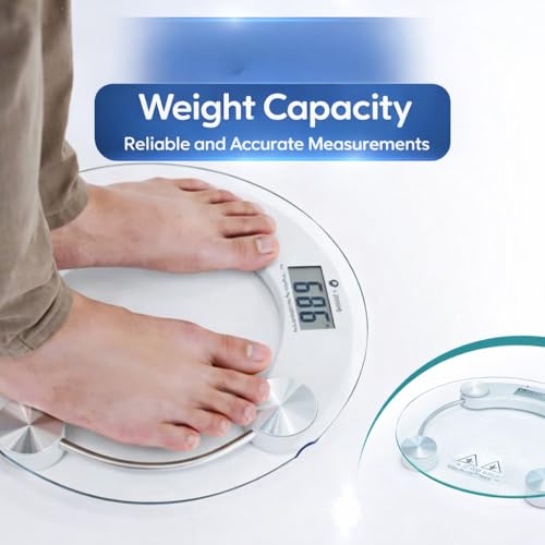 IONIX Weighing Machine For Home | Digital Weight Machine 8MM Tempered Glass Body Scale | 180Kg Capacity | LCD Display | Auto On/Off | High Precision Sensors for Home Bathroom - Image 4