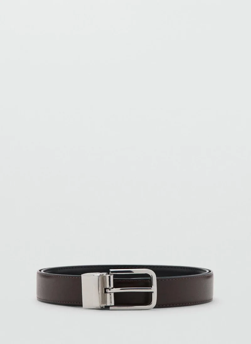 Mango Man Reversible suit leather belt