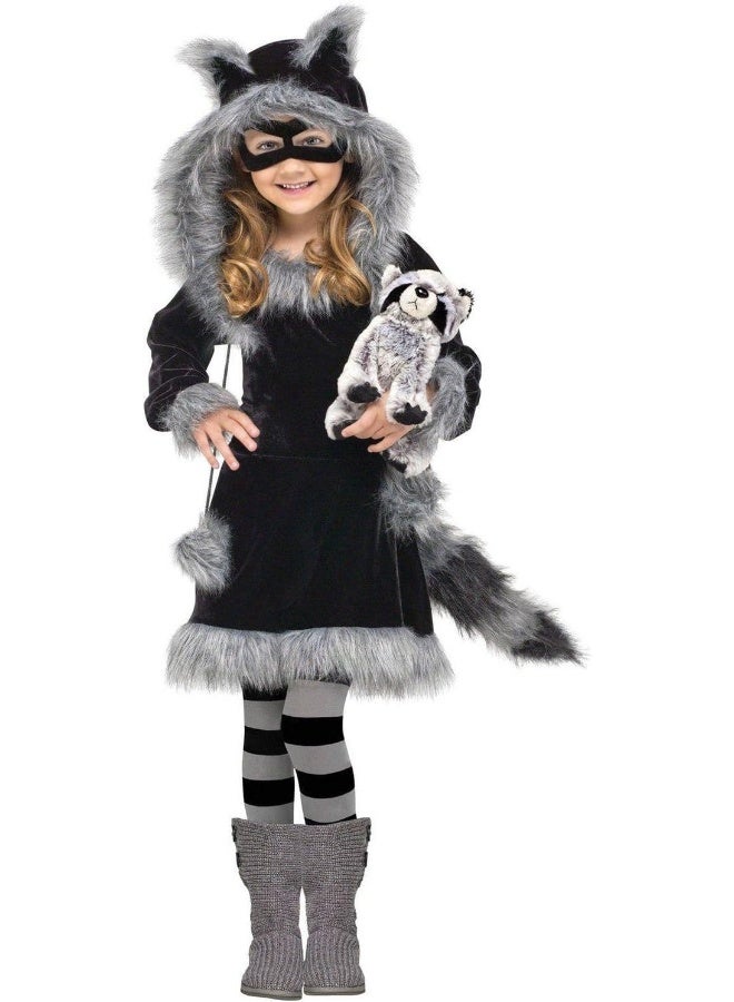 Fun World Baby Girls Costumes Sweet Raccoon Toddler, Black, Large US