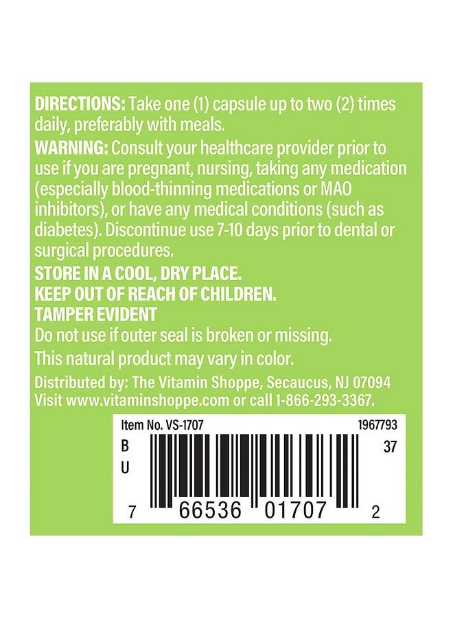The Vitamin Shoppe Ginkgo Biloba Extract 60MG & 24% Ginkgo Flavonolglycosides, Supports Memory & Circulation, Healthy Aging Herbal Supplement (120 Capsules) - Image 5