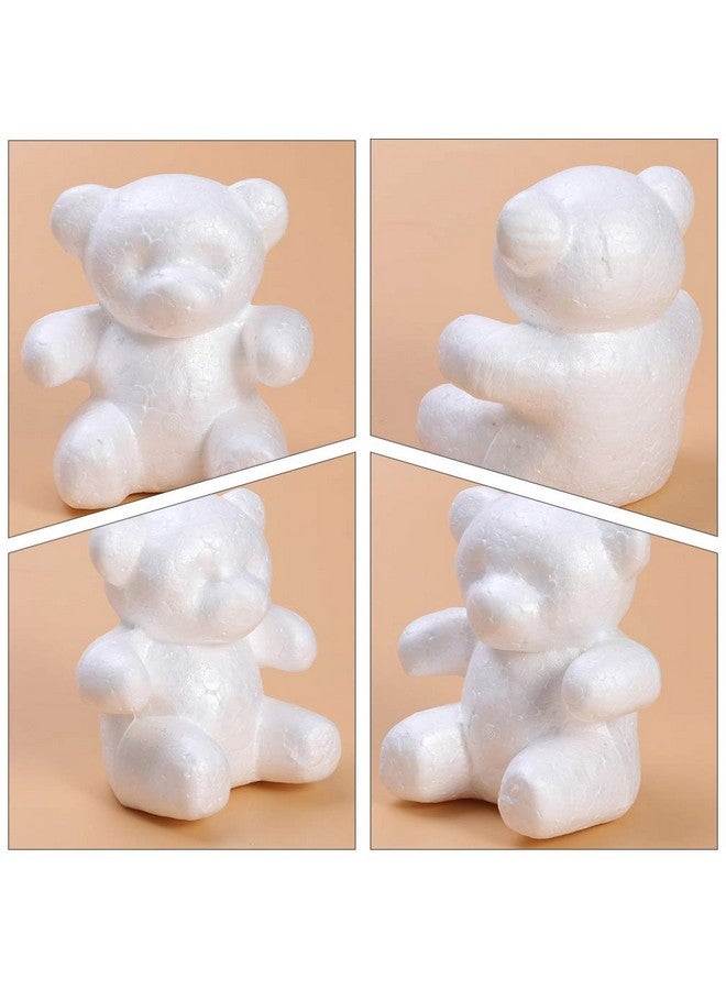 Vaguelly Christmas Decor 4Pcs Craft Foam Bear15Cm 20Cm White Polystyrene Bear Modeling Diy Rose Bear For Christmas Ornamentsarts And Craftsfloral Arrangement Christmas Decorations - Image 4