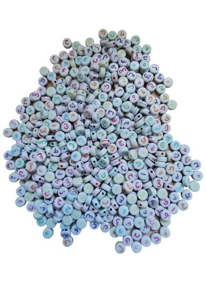 NIBEMINENT 1000-Piece Beautiful Arabic Letter Beads 0.4x0.5cm - Image 2