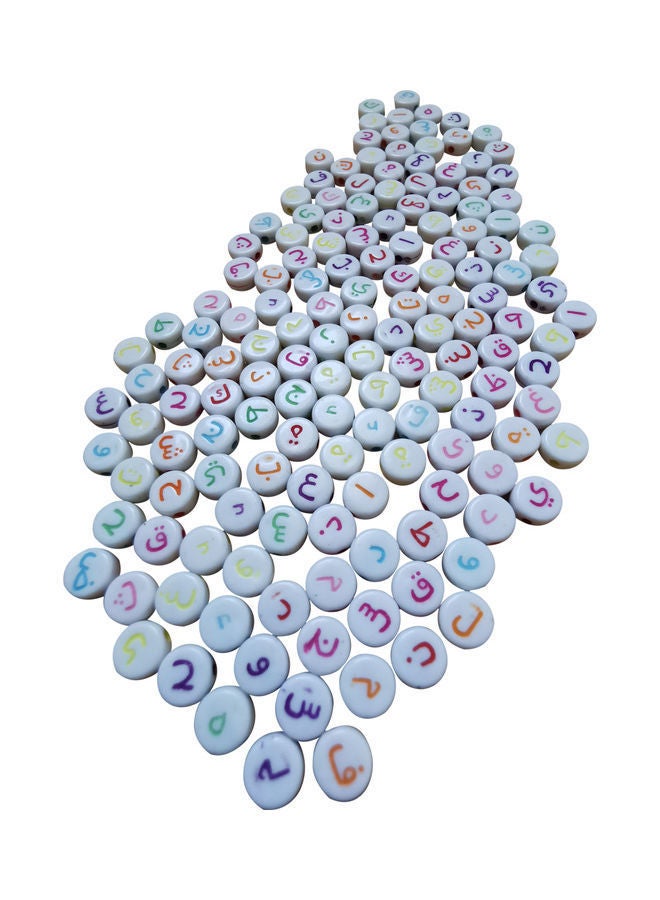 NIBEMINENT 1000-Piece Beautiful Arabic Letter Beads 0.4x0.5cm - Image 1