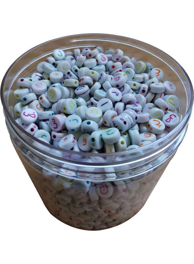 NIBEMINENT 1000-Piece Beautiful Arabic Letter Beads 0.4x0.5cm - Image 3