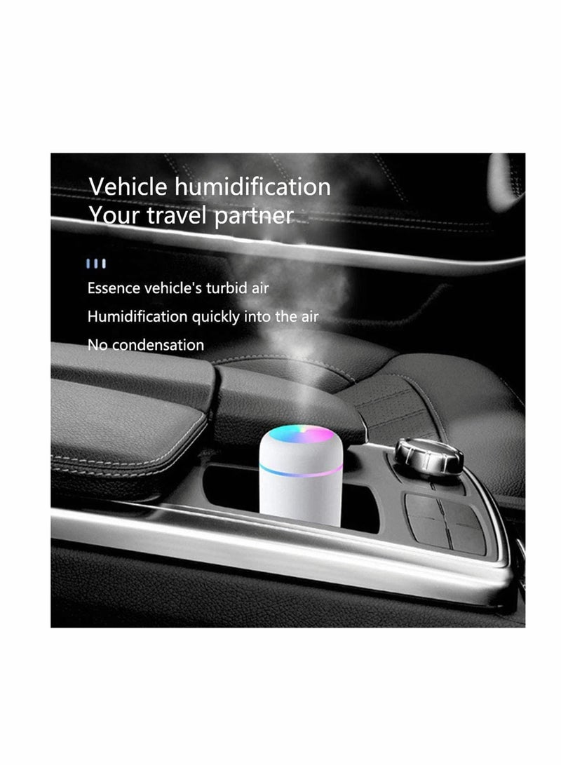 Excefore Portable Mini Humidifier, 300ml USB Personal Desktop Humidifier with 7-Color LED Night Light, Auto-Off, Ultra-Quiet, Suitable Heaithy Life for Home...  - Image 5