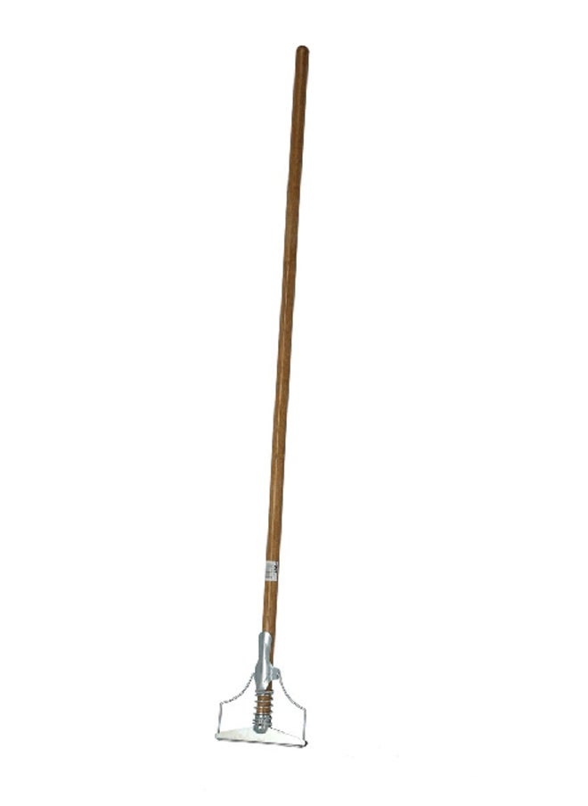 Lightweight Ergonomic Hardwood Mop Handle Brown and Silver 1-1/8 x 54 Inch 1045