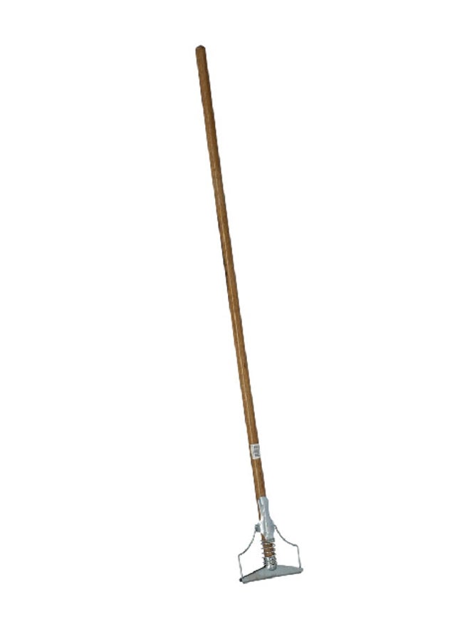 Lightweight Ergonomic Hardwood Mop Handle Brown and Silver 1-1/8 x 54 Inch 1045