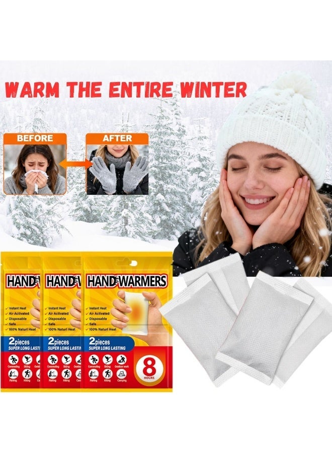 لصقات تدفئة الجسم - تدفئة اليدين والقدمين الآمنة والطبيعية حتى 8 ساعات - عديمة الرائحة ومنشطة بالهواء للحصول على دفء طويل الأمد - حزمة قيمة للرياضات الشتوية والعمل في الهواء الطلق - 10 قطع - Image 2
