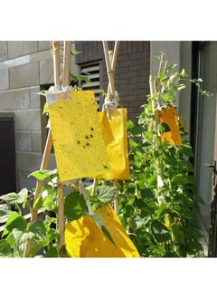 HOMESTAR 10 Pcs Yellow Sticky Fly Paper Stickers, Sticky Fly Catchers Dual Side, Waterproof, for Insect Against Fungus Gnats, Whiteflies, Aphids, Leafminers, Etc  - Image 3