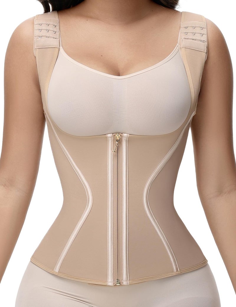 SHAPSHE Waist Trainer for Women Tummy Control Corset Sport Workout Body Shaper Vest for Women Postpartum Gym with straps