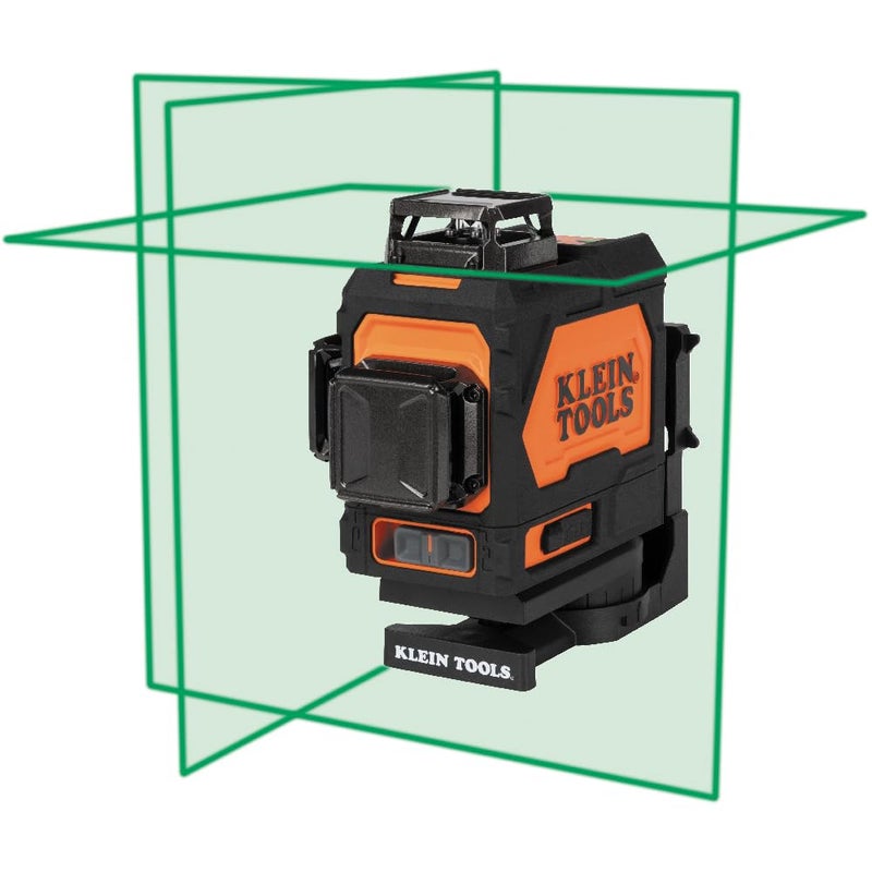 Klein Tools 93PLL SelfLeveling Laser Level with Bright Green 3x360Degree Planes Rechargeable Battery Magnetic Mount