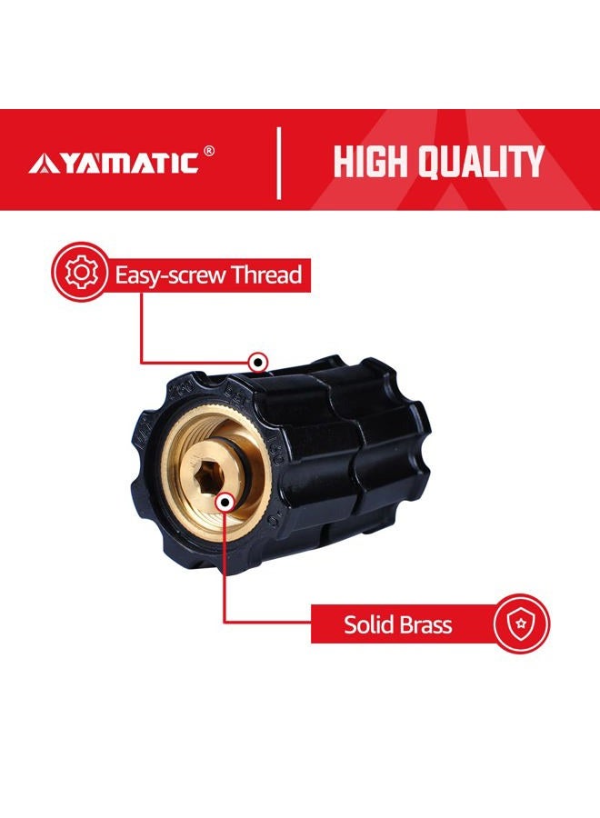 YAMATIC Pressure Washer Adapter Stabilizer for Hose, Pump, and Gun, M22-14mm Female x M22-14mm Female,4000 PSI/280 Bar - Image 4