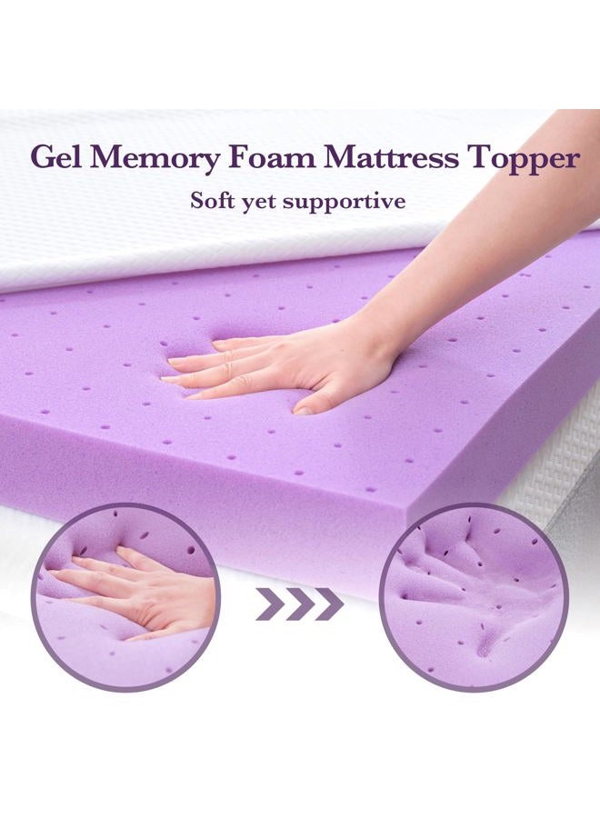 SINWEEK 3 Inch Gel Memory Foam Mattress Topper with Cooling Cover Ventilated Soft Mattress Pad, Bed Topper, CertiPUR-US Certified, King Size - Image 2