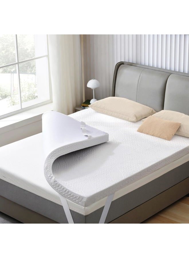 SINWEEK 3 Inch Gel Memory Foam Mattress Topper with Cooling Cover Ventilated Soft Mattress Pad, Bed Topper, CertiPUR-US Certified, King Size - Image 1