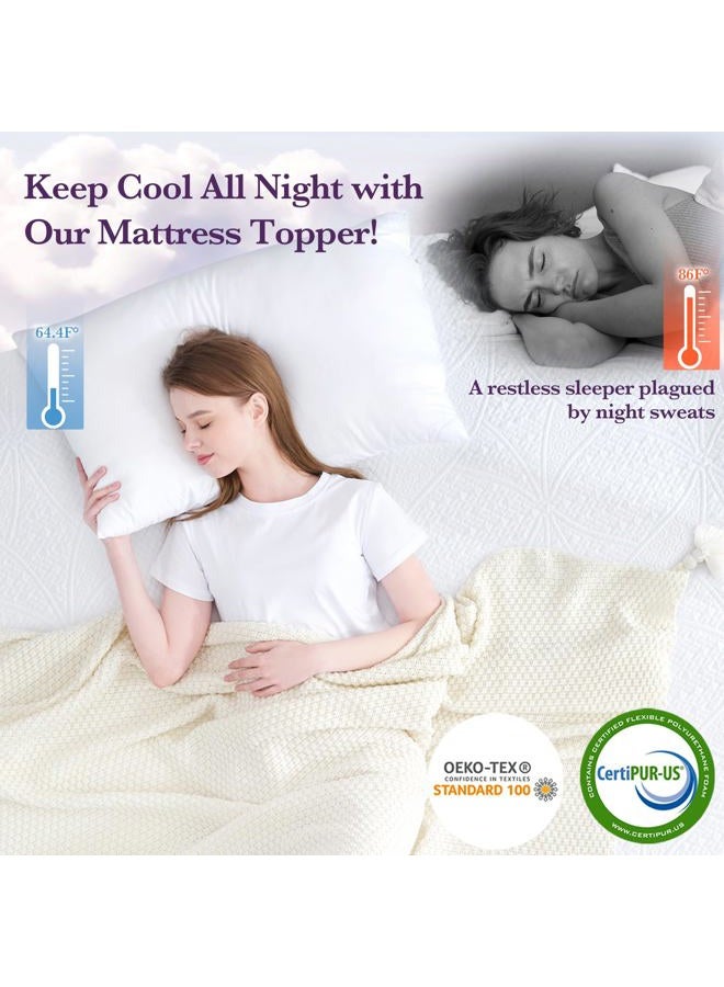 SINWEEK 3 Inch Gel Memory Foam Mattress Topper with Cooling Cover Ventilated Soft Mattress Pad, Bed Topper, CertiPUR-US Certified, King Size - Image 5