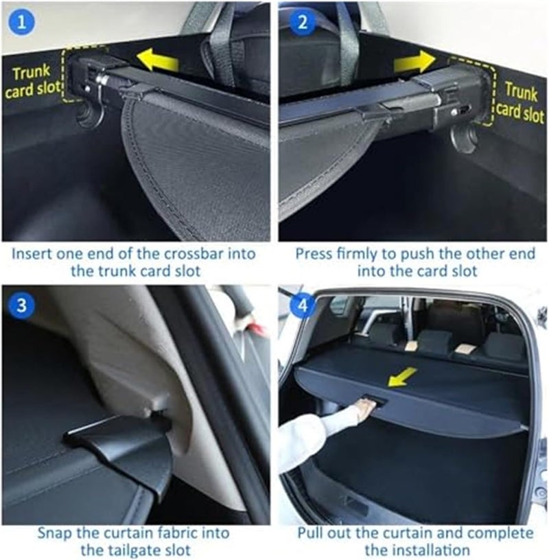 QASULER Rear Trunk Cargo Cover for Buick Envision 2016-2020 - Image 5