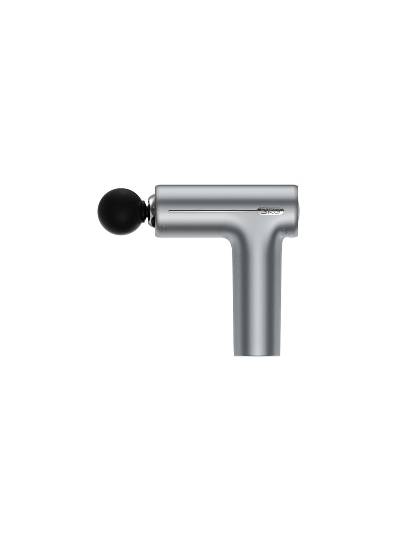 SKG High‑Speed Percussion Massage Gun F1 Pro Grey, 3200RPM Motor,7mm Stroke,6‑Speed Adjustment,4 Interchangeable Massage Heads, Lightweight Ergonomic Structure, Post‑Sport & Daily Muscle Soothing - Image 1