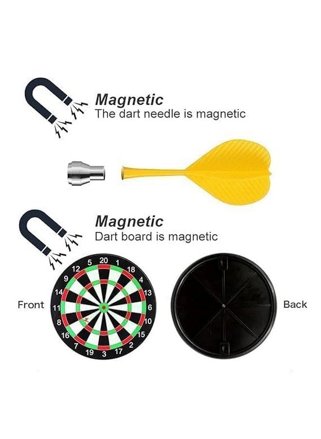 Smartcraft Smartcraft Magnetic Dartboard with 6 Soft Darts Family Indoor & Outdoor Fun Games, Dart Board Set (Multicolour-Large)  - Image 5