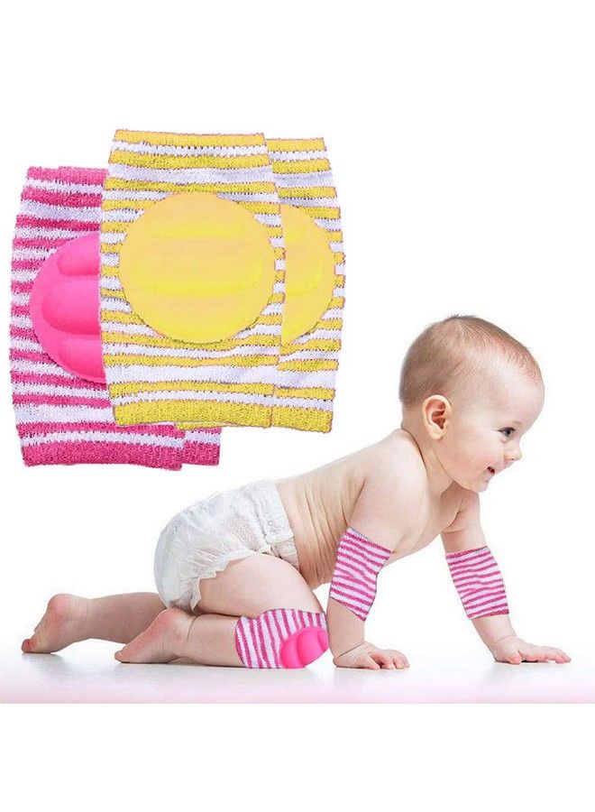 BabyMoon Baby Padded Knee Pads For Crawling Anti Slip Stretchable Elastic Cotton Soft Breathable Comfortable Kids Knee Cap Elbow Safety Protector - Image 1