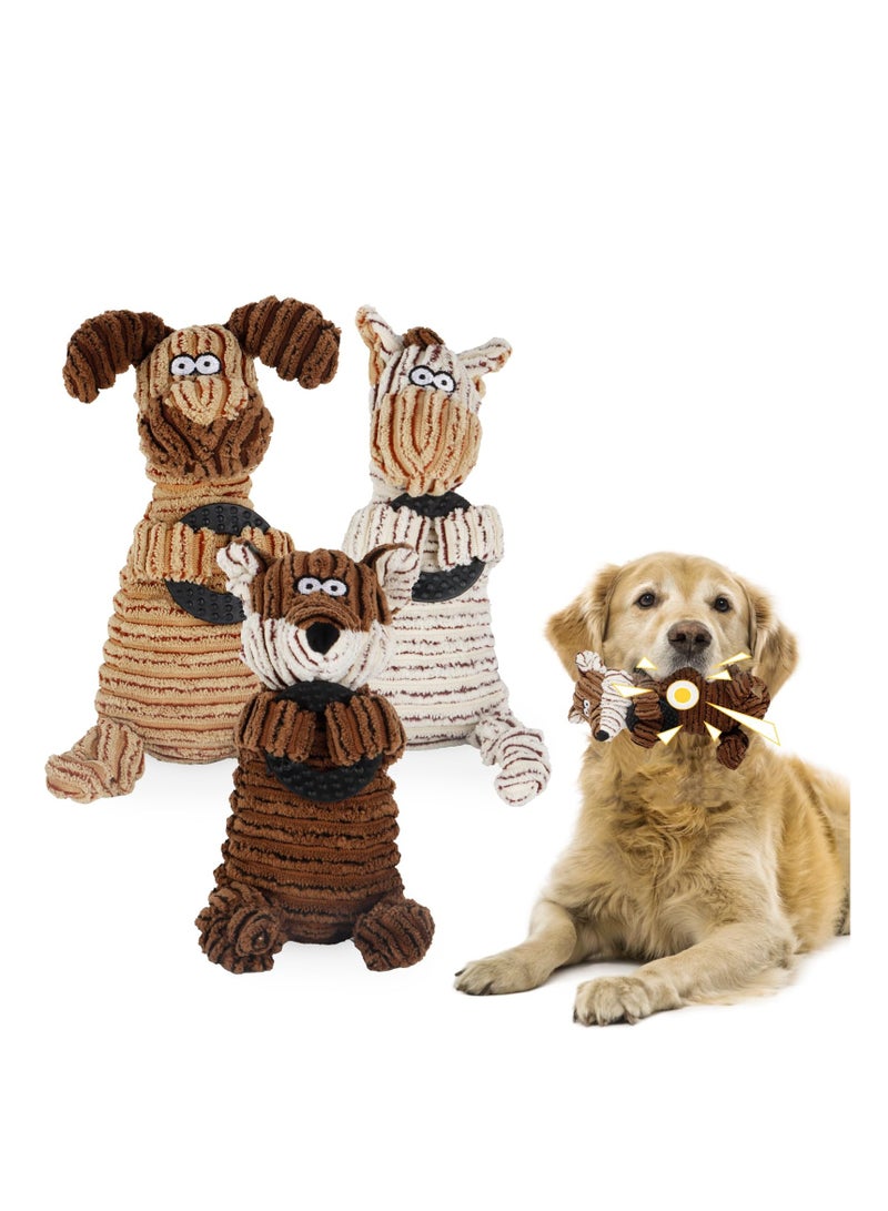 Excefore Dog Squeaky Toy, Plush Dog Toys, No Stuffing Teething Toys for Puppies, Durable Interactive Chew Toys for Puppy Teething, Tough Durable Squeaky Dog Teething Toys, for Puppies Large Dog  - Image 1