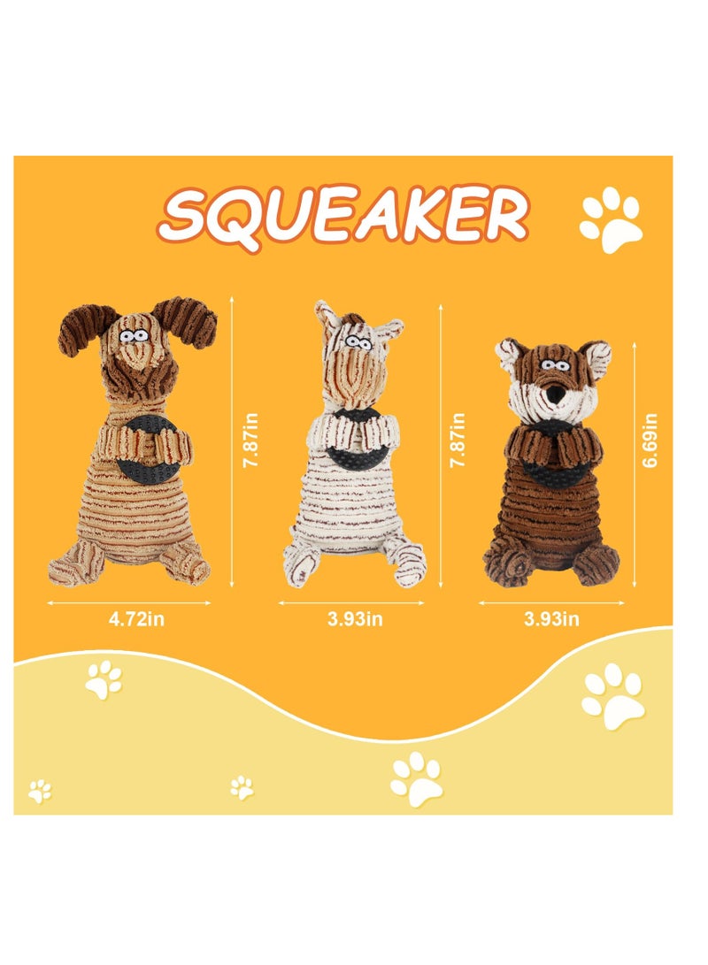 Excefore Dog Squeaky Toy, Plush Dog Toys, No Stuffing Teething Toys for Puppies, Durable Interactive Chew Toys for Puppy Teething, Tough Durable Squeaky Dog Teething Toys, for Puppies Large Dog  - Image 2
