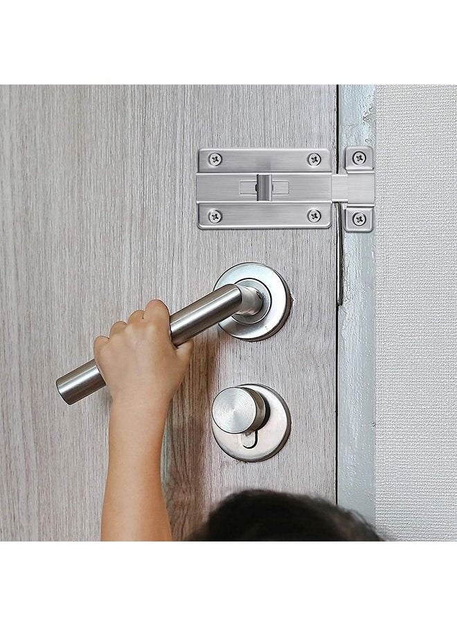 Generic Sliding Latch Lock 2pcs Stainless Steel Latch Sliding Door Lock Door Bolt with Screw Bolt Lock for Doors Windows 2 inches  - Image 5