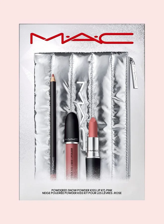 MAC Cosmetics Powdered Snow Powder Kiss Lip Kit - Pink, Savings 53%