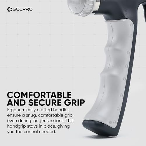 SOLPRO Velgrip Adjustable Hand Grip Strengthener with Mechanical Counter for Men & Women | Adjustable 5 to 60 kg Resistance | Forearm, Wrist & Finger Strengthener | Home, Gym Workouts, ‎Black/Grey - Image 5