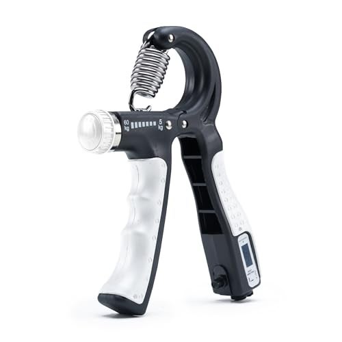 SOLPRO Velgrip Adjustable Hand Grip Strengthener with Mechanical Counter for Men & Women | Adjustable 5 to 60 kg Resistance | Forearm, Wrist & Finger Strengthener | Home, Gym Workouts, ‎Black/Grey - Image 1