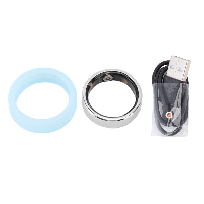 Smart Ring ID 22.2mm Space Aluminum Slim Design - 1 Hour Fast Charge 4-5 Days Battery Life Waterproof Activity Tracker for Fitness Enthusiasts, Daily Wear And Remote Photography - Image 1