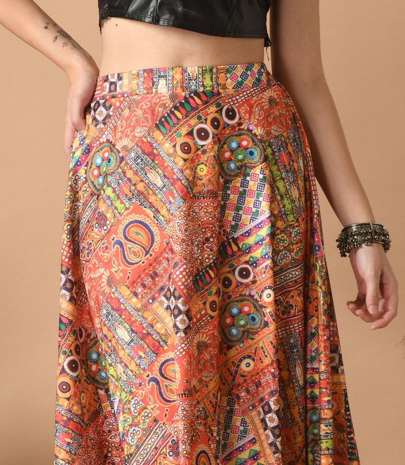 VAGISHA Designer Lehanga Style Full Flared Printed Skirts for Women's/Girls/Ladies (XXXL, Jaipuri Print) - Image 5