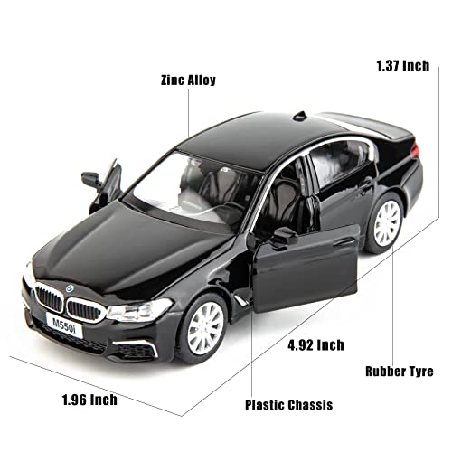 RMZ City BMW M550i Car Model 1:36 Diecasting Alloy Toy Car, Pull Back Vehicles Toy Car for Toddlers Kids Boys Girls Gift Black - Image 2