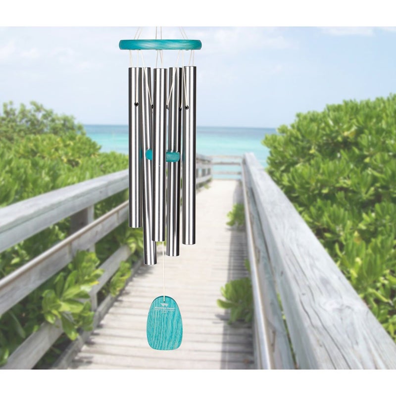 Woodstock Chimes Woodstock Wind Chimes for Outside, Outdoor Decor, Patio and Garden Decor for Outside Front Porch Decor (24") Beachcomber Wind Chime Gracious Green Decorative Wind Chime (BCGG) - Image 5