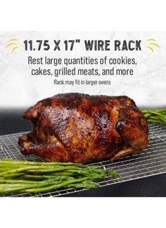Checkered Chef Checkered Chef Cooling Rack for Cooking and Baking - 11 ¾" x 17 Set of 2 Stainless Steel, Oven Safe Grid Wire Cookie Cooling Racks  - Image 3
