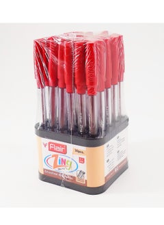Flair Zing Ball Pen Red Ink, Set of 30 Pcs  - Image 1