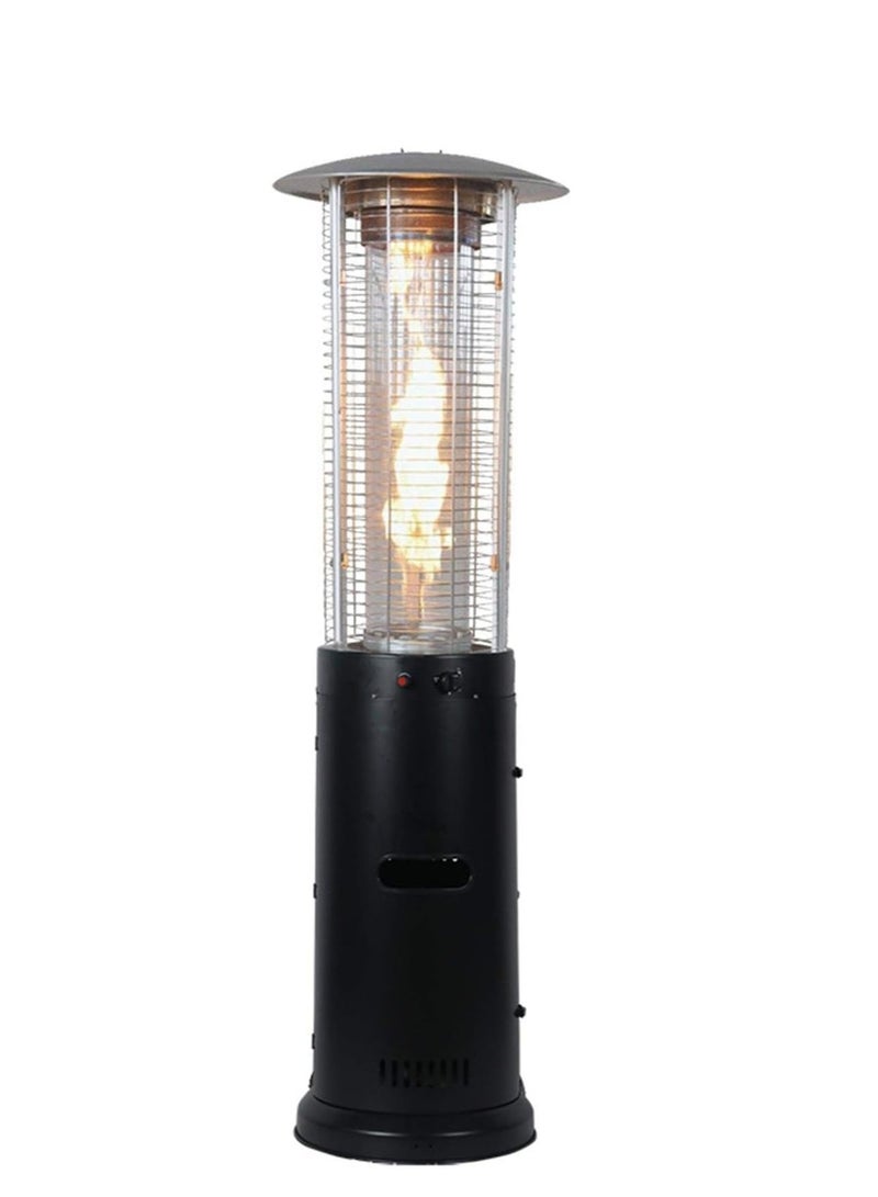 Heater Portable Outdoor Quartz Glass Tube Heating Pro-pane Patio Visual Flame Heater Stainless Steel Floorstanding Liquid Heater Patio Heater - Image 1
