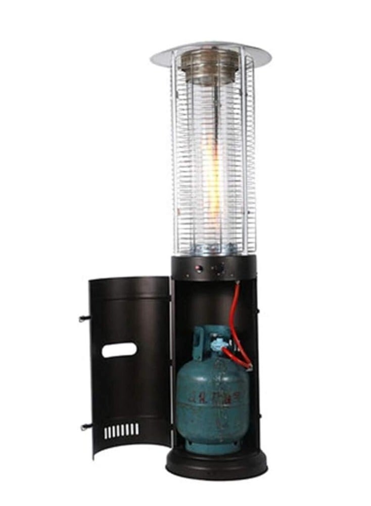 Heater Portable Outdoor Quartz Glass Tube Heating Pro-pane Patio Visual Flame Heater Stainless Steel Floorstanding Liquid Heater Patio Heater - Image 5
