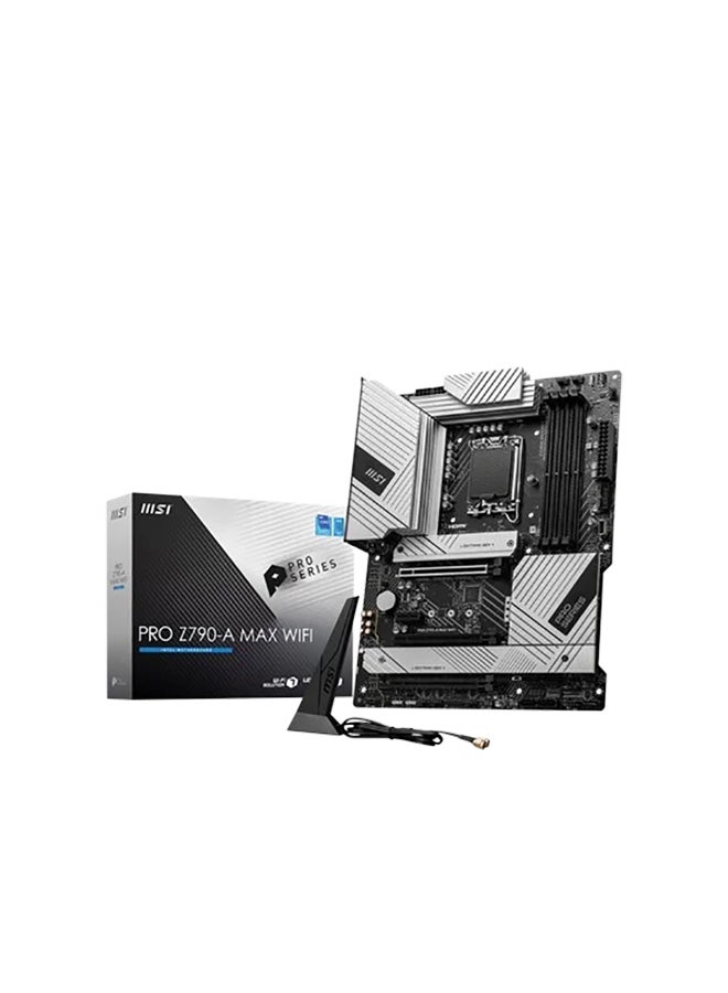 MSI PRO Z790-A MAX WIFI DDR5 Intel® ATX Mother Board, Digital PWM, PCI-E, 6x SATA 6G, 4x M.2, 1x HDMI™, 1x DisplayPort, 2.5Gbps LAN, VRM Heatsink, Pre Installed IO Shield | 911-7E07-018 Black - Image 1