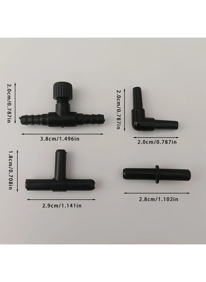 20pcs Aquarium Air Hose Connectors Set 5 Each Valve Type For 4mm Pipes No Power - Image 3