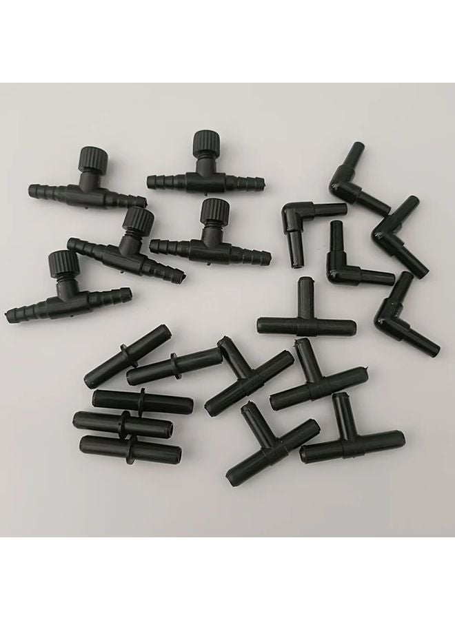 20pcs Aquarium Air Hose Connectors Set 5 Each Valve Type For 4mm Pipes No Power - Image 5