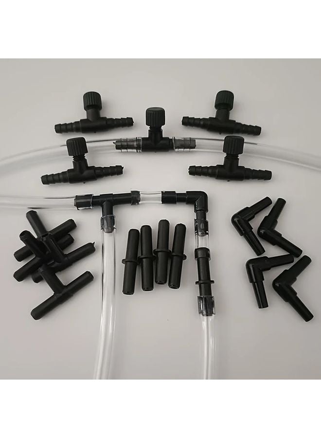 20pcs Aquarium Air Hose Connectors Set 5 Each Valve Type For 4mm Pipes No Power - Image 4