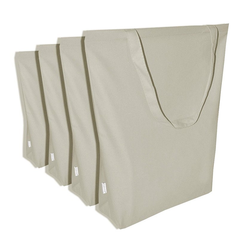 Augbunny Augbunny 100% Cotton Canvas Shopping Tote Bag Grocery Bag 4-pack  - Image 2