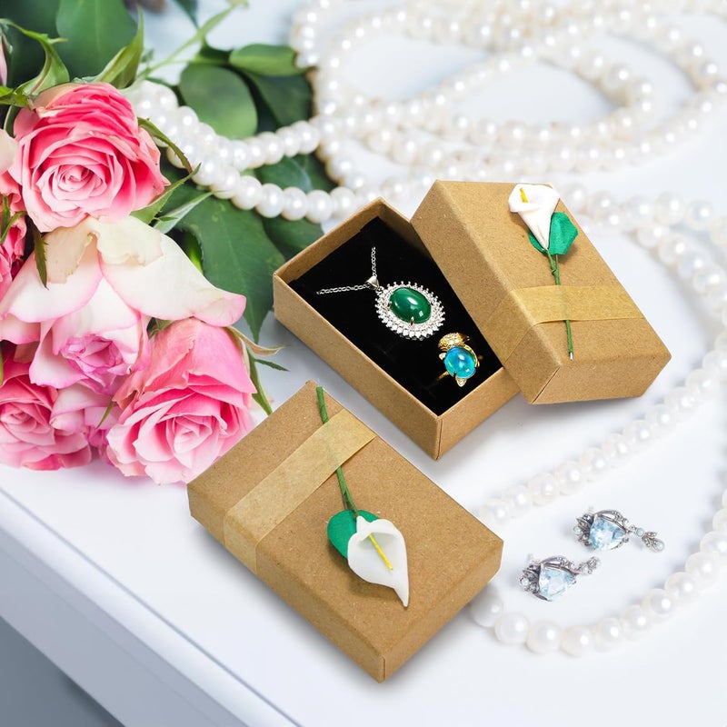 ZAVOOS 40 Pieces Jewelry Gift Boxes, 3.3''L x 2''W x 1''H Small Gift Packaging Box with Lid, Flower Cardboard Paper Jewelry Storage Boxes Bulk for Women Necklaces Bracelets Earrings - Image 5