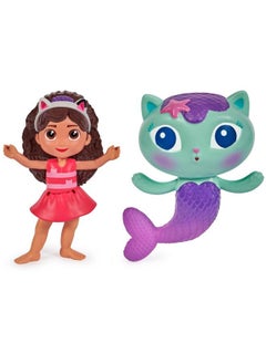 SwimWays Gabby’S Dollhouse Floatin' Figures Swimming Pool Accessories & Kids Pool Toys Party Supplies & Water Toys For Kids Aged 3 & Up Gabby & Mercat 2 Pack  - Image 1