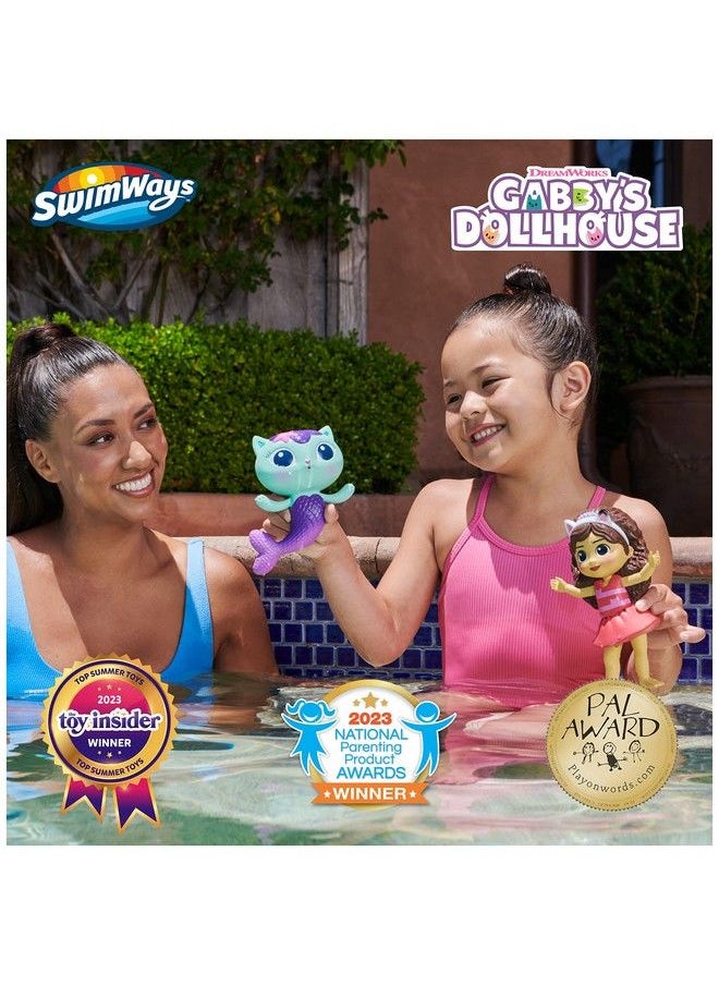 SwimWays Gabby’S Dollhouse Floatin' Figures Swimming Pool Accessories & Kids Pool Toys Party Supplies & Water Toys For Kids Aged 3 & Up Gabby & Mercat 2 Pack  - Image 3