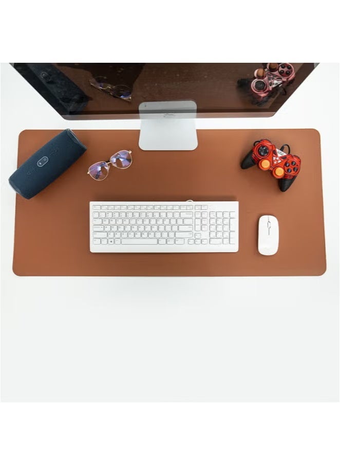 Large Gaming Mouse Pad  800×400mm Non-Slip Mouse Pad Large Keyboard Mouse Pad Desk Pad with Stitched Edge Leather Surface Waterproof Layer Mouse Pad  - Image 3